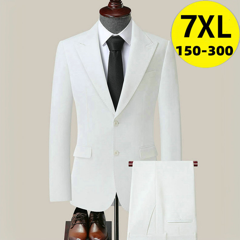 Light Luxury Plus-Size White Suit, Business Casual Suit, Spring and Autumn New Loose Fashion High-End Suit, Oversized Jacket Trend