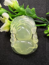 Xiuyan jade ice species gourd blessed from generation to generation Hand carved bat gourd hanging Pei pendant Ping An Pei
