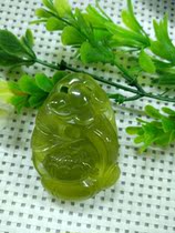 Liaoning Xiuyan Jade Persimmon like everything wishful pendant necklace handmade double-sided carving