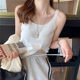 Knitted camisole women's suit inside 2024 new design niche outer wear white bottoming top summer
