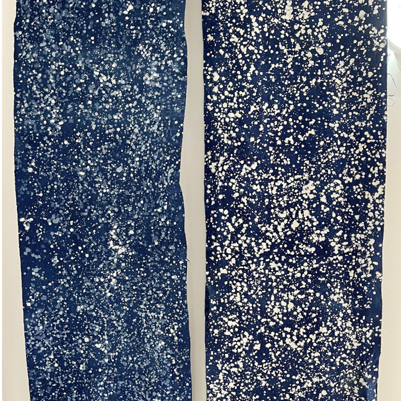 Wax Dyeing Custom Hanging Cloth Starry Sky Blue Dyeing Grass Wood Dyed Fabric Clothing Table Flag Packs Bag Handmade DIY Special Cloth-Taobao