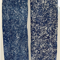 Batik custom hanging cloth starry sky chart blue dyed grass and wood dyed fabric clothing table flag bag handmade DIY special fabric