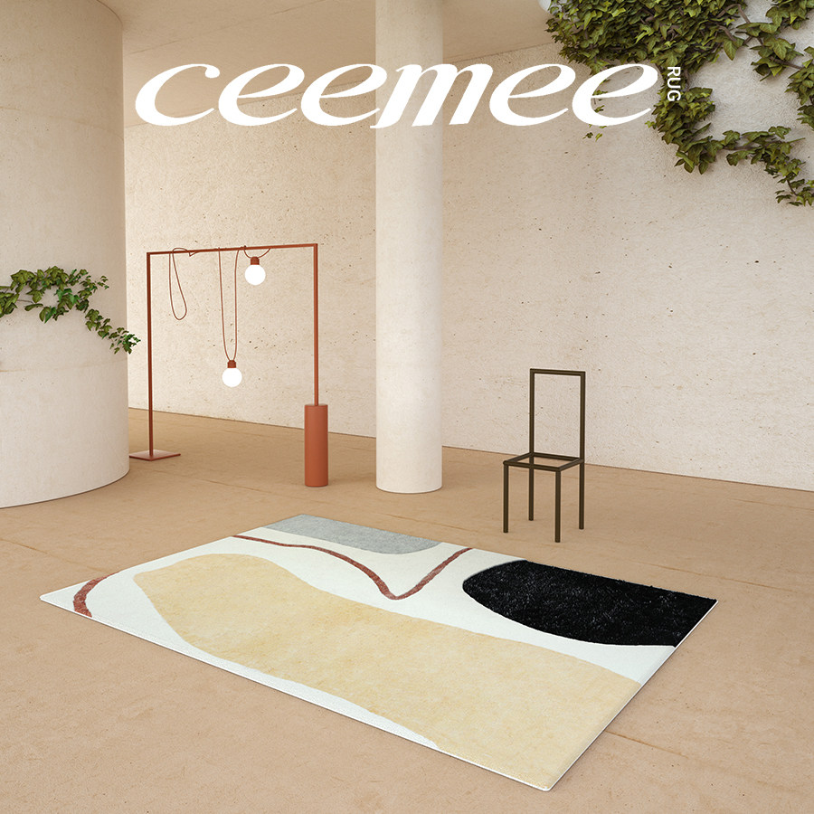 (Castle Peak Beauty Hostel)Original design carpet Nordic modern abstract plush bedroom bedside living room mat INS wind