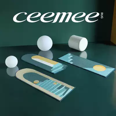 (Qingshan Meiju)Original design Nordic INS wind bed side blanket Bedroom living room room entrance mat