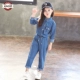 Girls Set 2018 New Cowboy Autumn Big Boy Mùa xuân và mùa thu Trẻ em Mặc mùa thu Hàn Quốc Trẻ em Bộ đồ hai mảnh