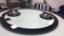 Yuxian steamed custom new artificial stone imitation marble steam hot pot Round Table restaurant hot pot hotel Electric dining table