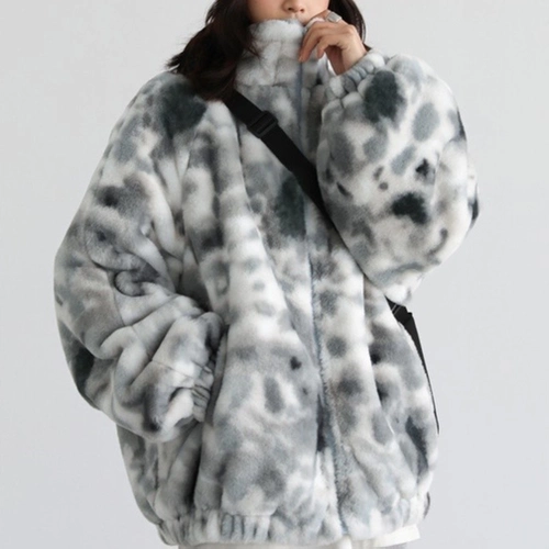 Красивые волосы из ягненка Внешнее набор женская теплая стойка -Окрашивание воротнич