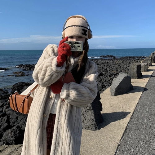 Ретро бархатная длинная куртка, искусственный мех, изысканный стиль