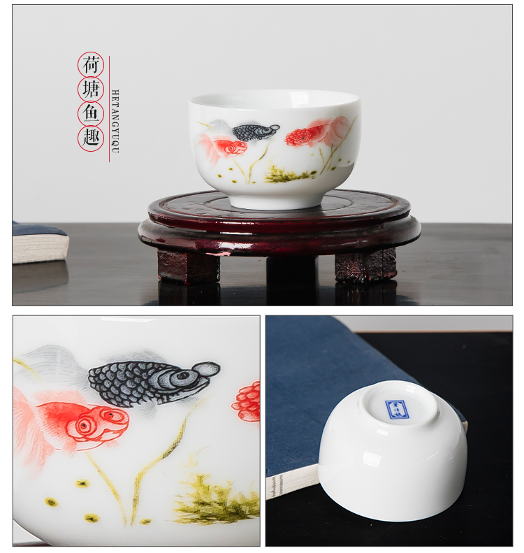 Jingdezhen rượu vang thủy tinh gốm sứ trắng rượu thủy tinh sáng tạo hộ gia đình Trung Quốc Nhật Bản rượu vang ly rượu bia ly rượu vang nhỏ hầm rượu - Rượu vang chén uống rượu