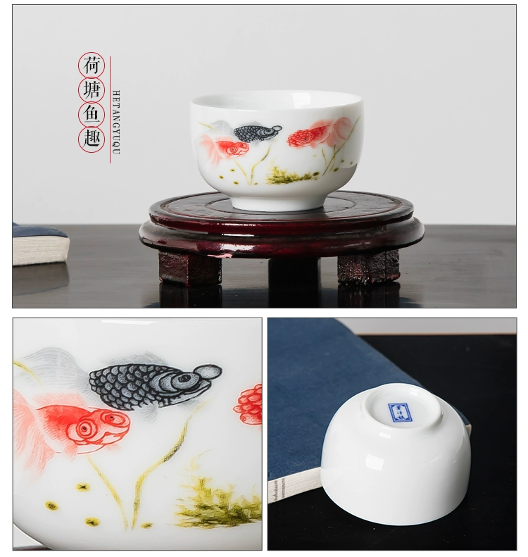 Jingdezhen rượu vang thủy tinh gốm sứ trắng rượu thủy tinh sáng tạo hộ gia đình Trung Quốc Nhật Bản rượu vang ly rượu bia ly rượu vang nhỏ hầm rượu - Rượu vang