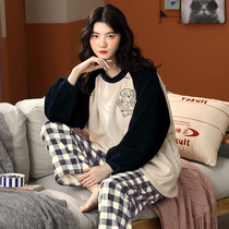 Can be more than today ~ Leisure Wind Series Coral Suede Pyjamas Women Autumn Winter 2021 New Suits