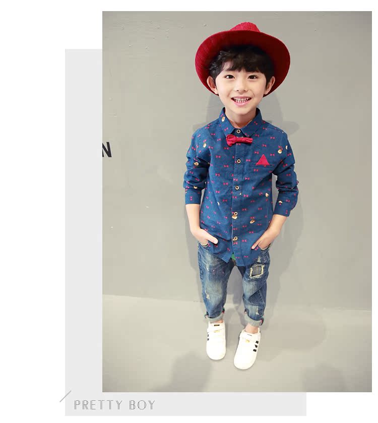 Chemise garcon à manche longue en coton - Ref 2082528 Image 8