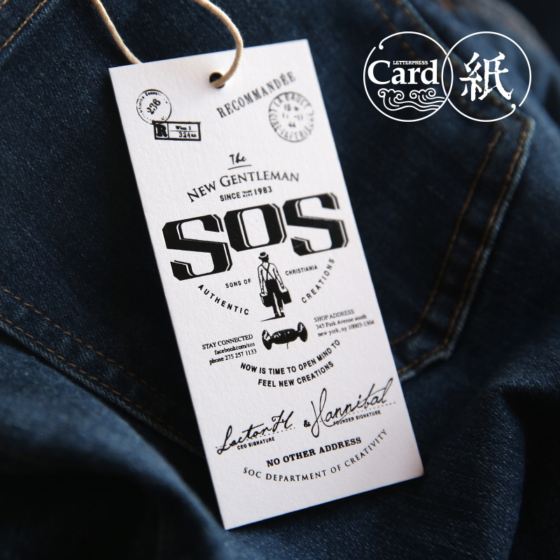 Men and women clothing hanging cards for special paper chandler bookings for personality children's clothing card bronzed clothes label printing