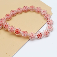 Цветы прозрачные красные 8мм, около 44 шт.