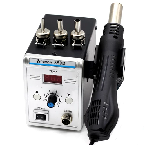 858D Сварочный таблица сварки с горячим воздухом, показывающая температуру для демонтажа IC Mobile Phone Mavinement Mavinement Set Electric Iron