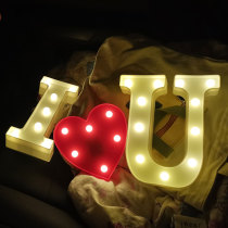 Wedding letter Light name light 15cm white plastic letter decorative light party window spelling light