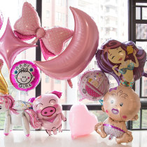 Girls birthday balloon baby party decoration decoration ballet princess girl aluminum foil aluminum film body