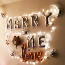 Proposals Balloons Creative Scene Arrangement Props White House Decoration Valentines Day Letter Lights marryme Romantic