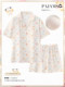Butter Cake Ice Silk Pajamas for Women, Summer Cool Short-Sleeved with Chest Pad, One-Piece Summer Silk Loungewear Set