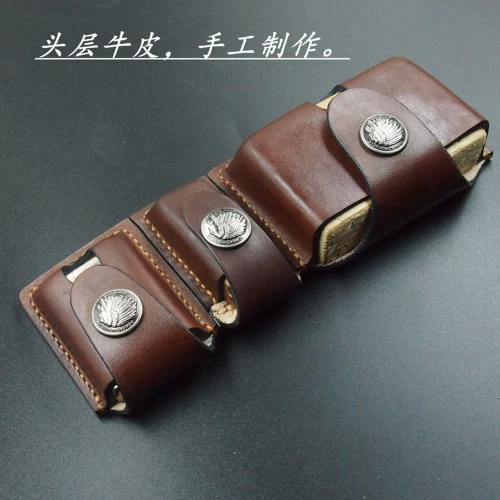 Портсигар ручной работы, зажигалка, чехол, кожаная поясная сумка, делается под заказ