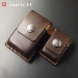 Портсигар ручной работы, зажигалка, чехол, кожаная поясная сумка, делается под заказ