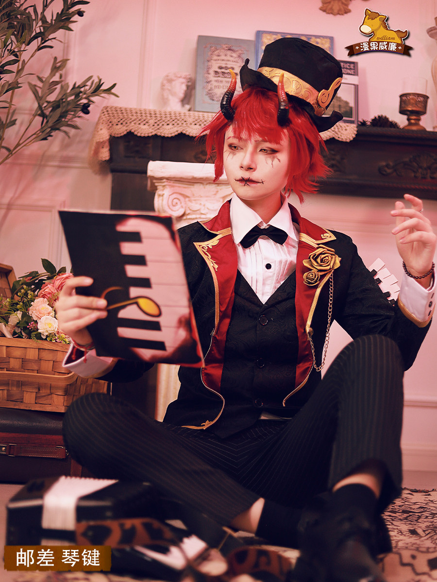 Mango home spot Fifth c personality cos dress postman piano keys cos full set cosplay costume woman