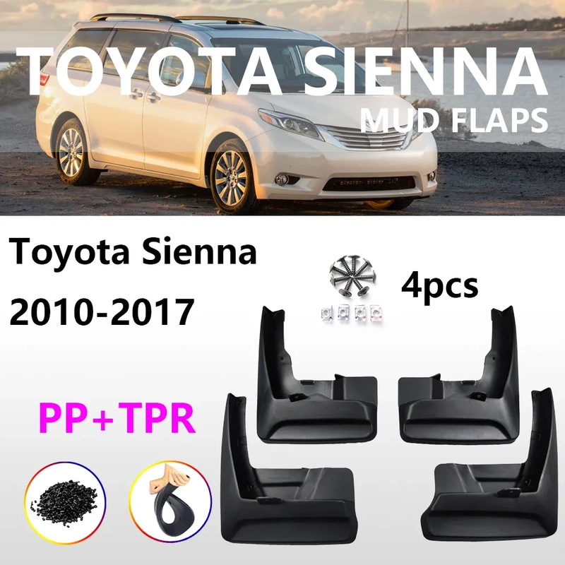 Suitable for 10-17 Toyota Sienna Fenders, 18-20 Imported Sienna American Version Car Mudguards, Sienna Mud Flaps