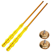  45 cm solid alloy rod single head hollow bamboo beef rib handle empty bamboo stem straight hole transparent handle shake rod