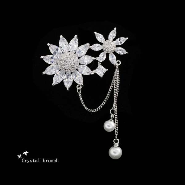 Broche femme en Zircon diamant - Ref 1177481 Image 9