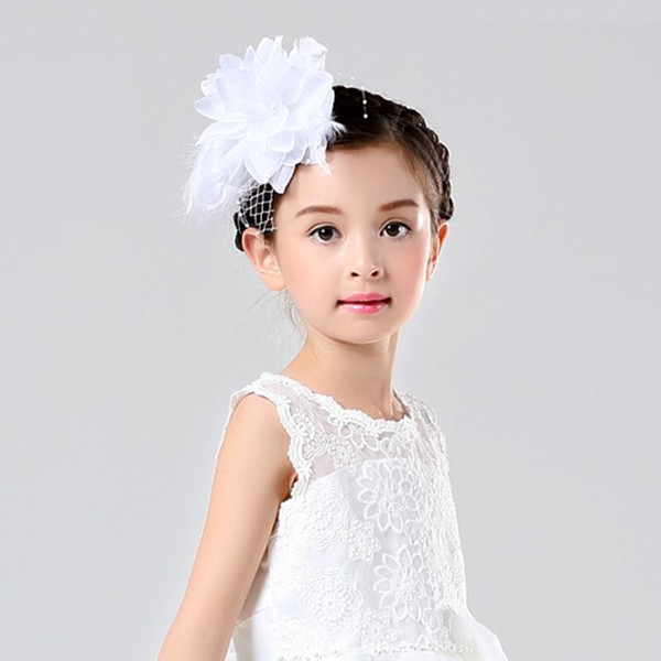 Cô gái phóng đại lông ren hoa lớn kẹp tóc mũ trùm đầu ngày trẻ em trình diễn phụ kiện tóc hoa công chúa váy phụ kiện phụ kiện tóc gần đây