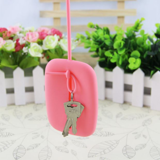 Sáng tạo túi silicon dễ thương sáng tạo Đàn ông và phụ nữ cặp chìa khóa xe buýt bộ thẻ gói - Trường hợp chính ví móc chìa khóa nữ