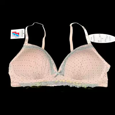 Japanese comfortable cotton cute little polka dot lace lace without steel ring zero pressure girl Sweet Lady Bra