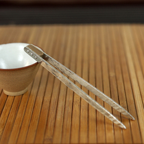 Original sterling silver hand-forged pointed sterling silver tea clip tweezers clip incense clip silver leaf clip mica clip