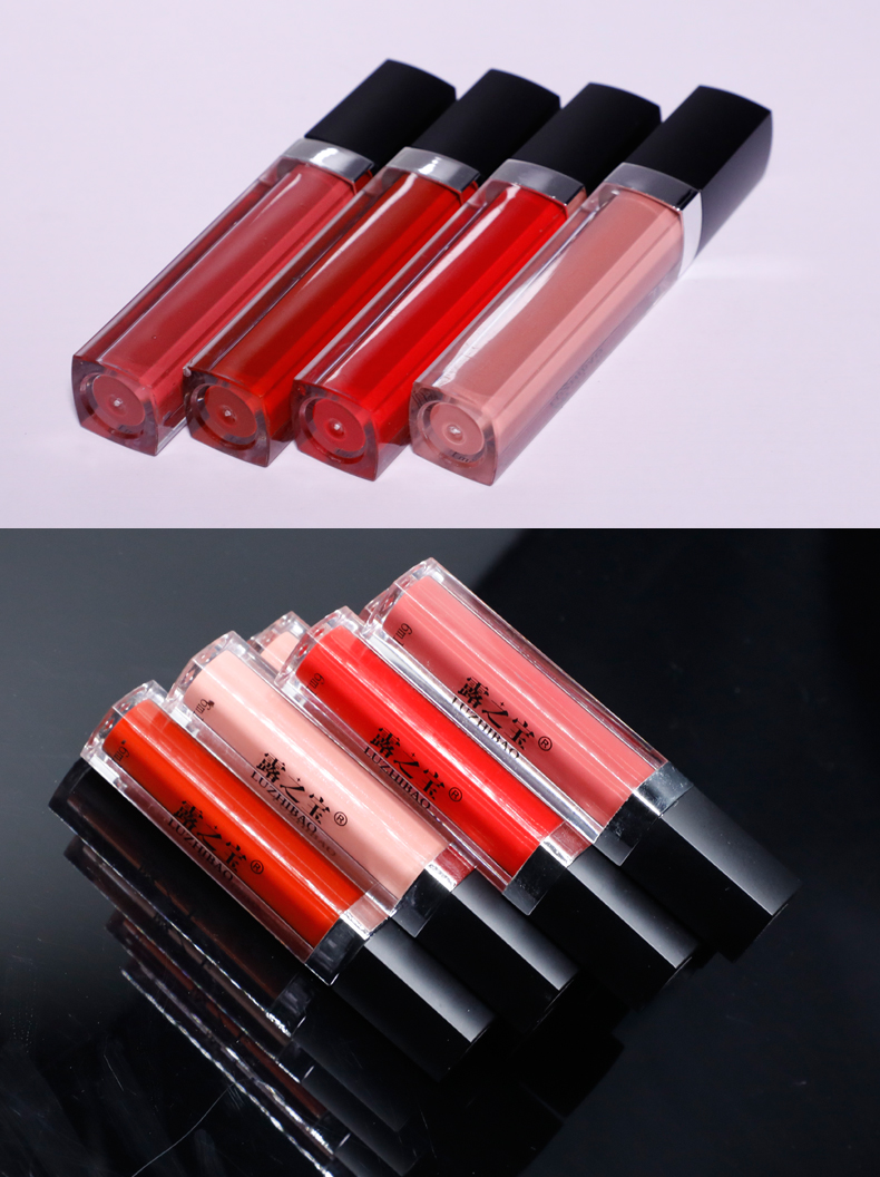 Bắc Kinh 301 công thức Lu Zhibao nhung ngưỡng mộ son bóng bốn màu tùy chọn không phai không dính - Son bóng / Liquid Rouge 	son bóng 3ce glass gloss review	