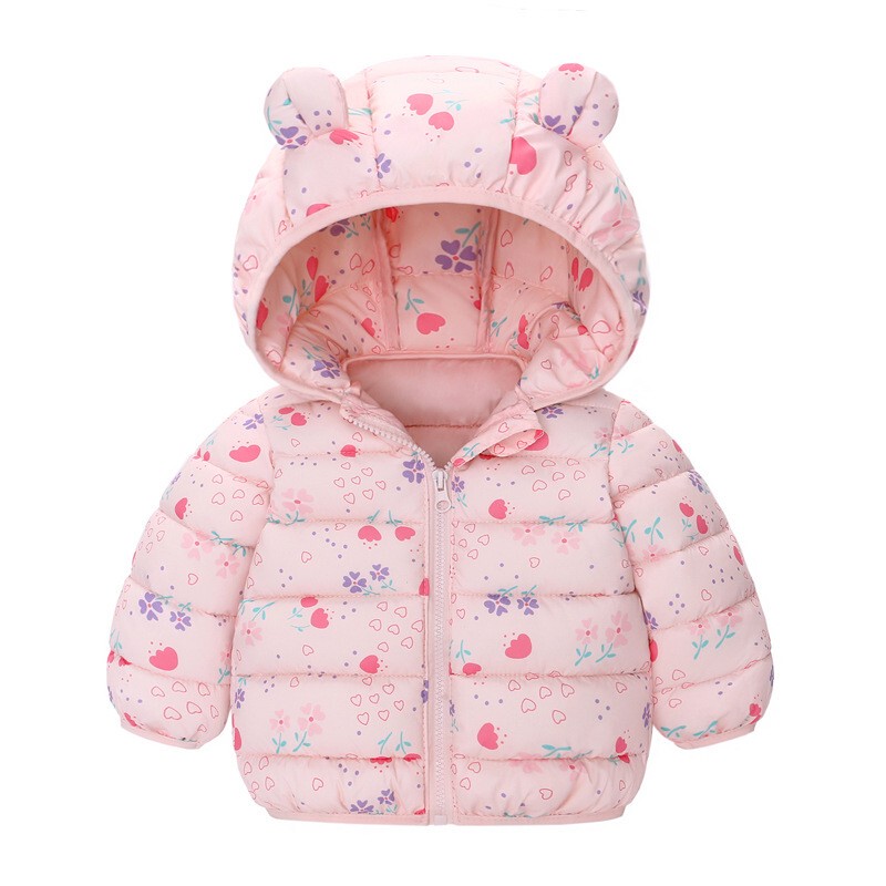 Baby Girl down Jacket 1-2 Years Old Thickened Short Style 0 Toddler 3 Boys Cotton Coat 4 Jacket 5 Infant Winter Outerwear