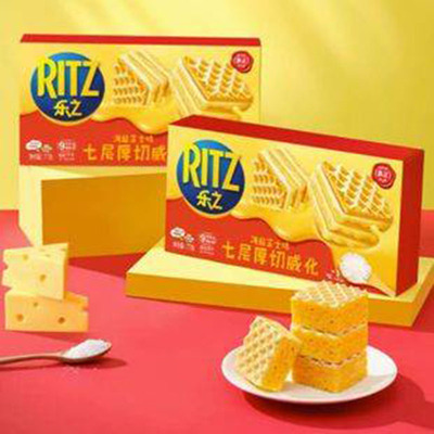 77克*4盒【乐之】海盐芝士味威化饼干