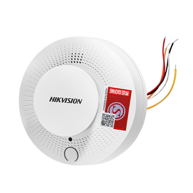 Hikvision Smoke Alarm Wired Smoke Detector Networked Smoke Sensor Alarm Fire Protection