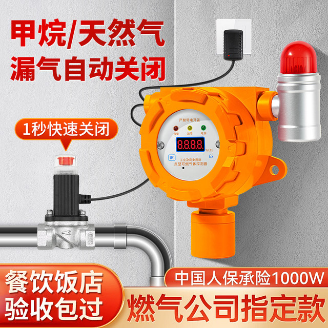 Natural Gas Alarm, Automatic Cut-Off Valve, Natural Gas Leakage Alarm, Gas Cut Valve, Methane Detection Detector
