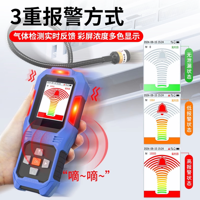 Air Conditioning Refrigerant Leak Detector, Fluorine Leak Detector, Freon Leak Detector, Halogen Leak Detector, Leak Detection Device