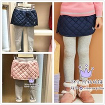  Special 20 winter T bear girls pants plus velvet culottes TKTM98T54O leggings TM98T54O