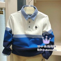  Spot 20 autumn TW bear childrens clothing boys lapel long-sleeved T-shirt TKHA93801A Bottoming shirt HA93801A