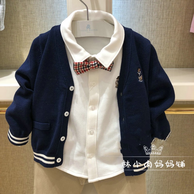 Special 21 spring TW bear boys baby knit cardigan T0CK211201A jacket CK211201A