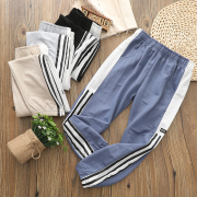 Chàng trai chống muỗi quần sweatpants 2020 mùa hè childrens quần cotton thoáng khí đàn hồi và cây gai dầu bảy điểm quần kho báu chất béo giữa cậu bé lớn.