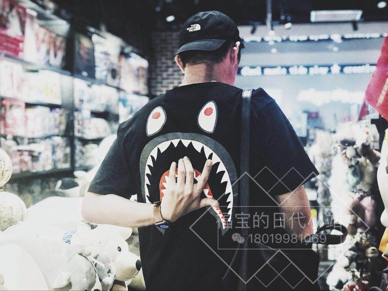 bape wgm shark tee