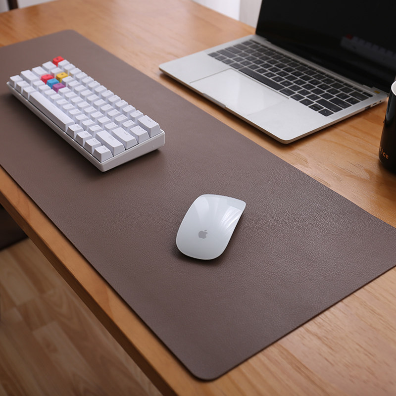 Mega Slip Rat Pad Double Sided Leather Pure Color Non-slip Desk Cushion Home Computer Mat Waterproof minimalist Large desk cushion