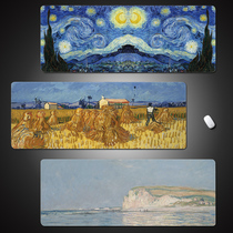 Mouse pad Extra Large Nordic Wind Table cushion Van Gogh Oil Painting Large Mouse Mouse Mouse Mouse Mouse Mouse Office Home Computer notebook Table mat