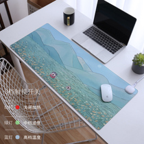 Large warm table cushion waterproof office computer desk room warm hand warm and warm electric winter fever small fresh and heated mouse mat