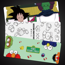 Mouse pad Oversized table pad kaws joint mouse pad Anime tide brand lock edge personality Sesame Street Keyboard non-slip pad