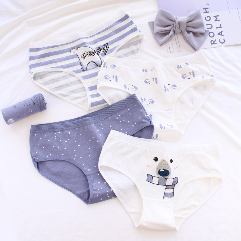 Quần áo thoáng khí gấu bắc cực nữ cotton giữa cao nữ cotton tam giác quần đáy quần cotton cô gái bán buôn quần xì nữ