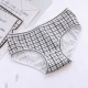 Mèo trắng đen thủy tinh 100% cotton Quần nữ eo giữa nữ Quần cotton tam giác đáy quần đầy đủ cotton bán buôn